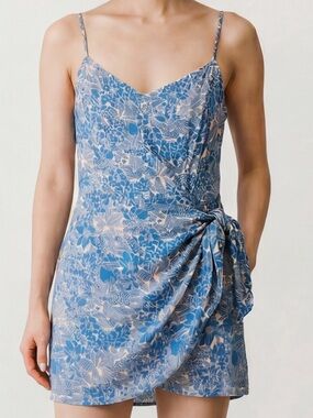 Kimchi Blue Floral Romper wrap Mini Dress vacation summer fairy Feminine skort